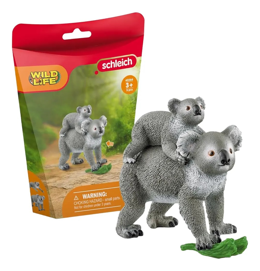 Figura Coleccionable Schleich Madre Koala Con Bebe 3p