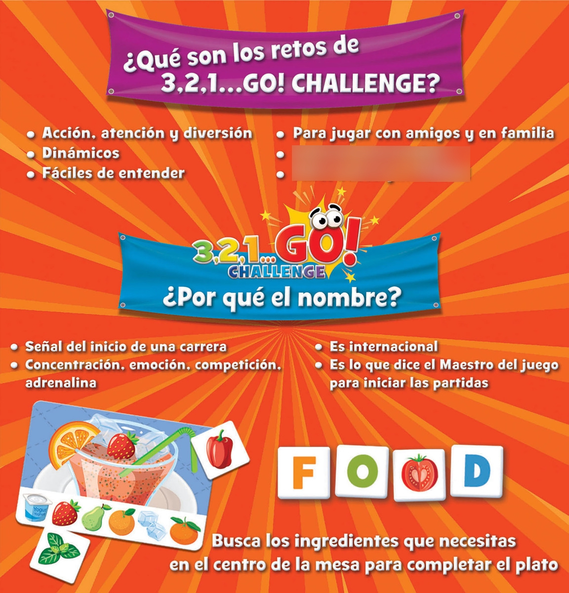 Juego Infantil 3, 2, 1... Go! Busca Ingredientes Educa Trex