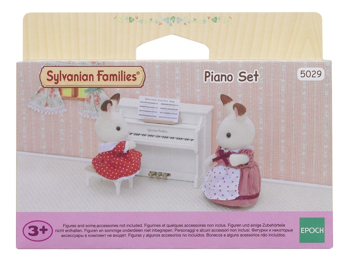 Sylvanian Families Piano Set + Silla Juguete Accesorio Niños