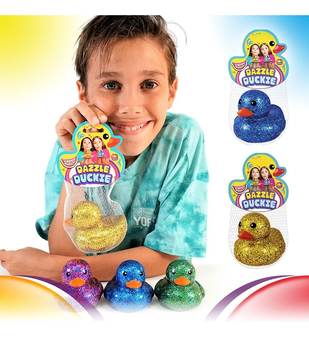 Patito Goma Purpurina Ja-ru Juego Infantil Suave Niñez Tx