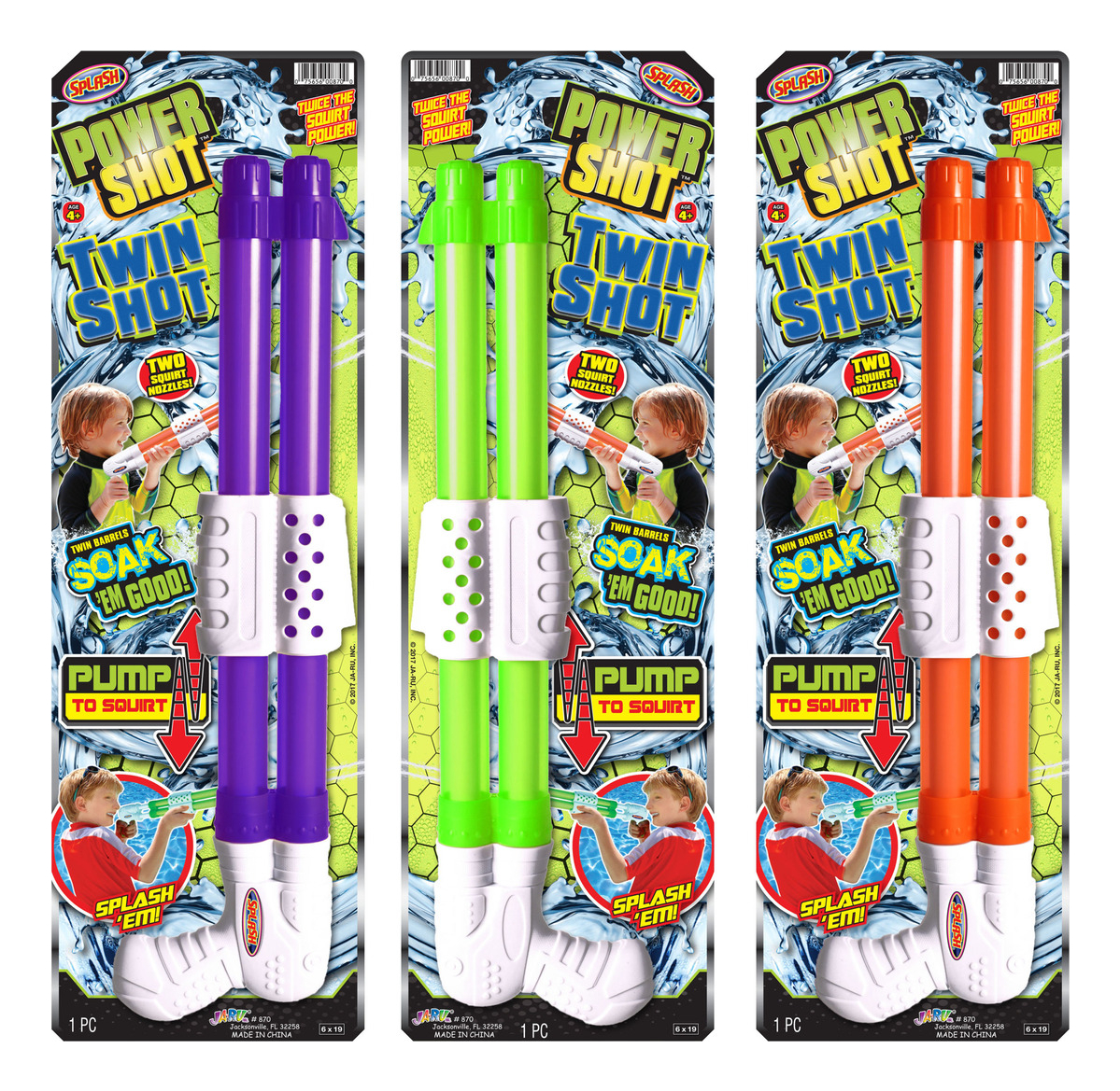 Escopeta Pistola Agua Power Shot Splash Infantil Ja Ru Trex