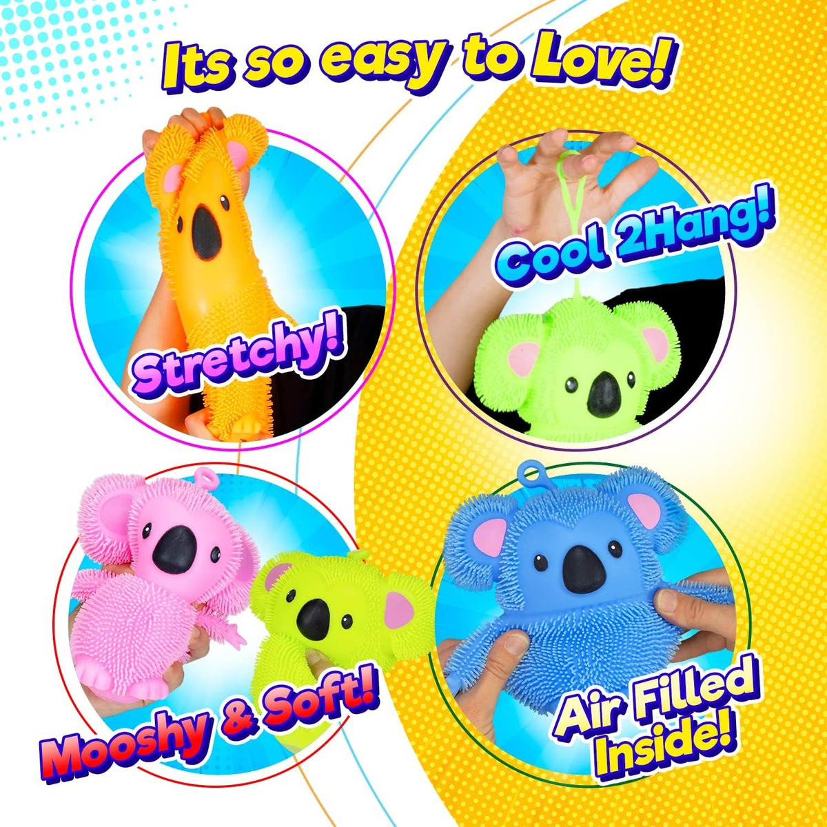 Goma Koala Ja-ru Coloridos Diviertete Estira Juega Niño Trex