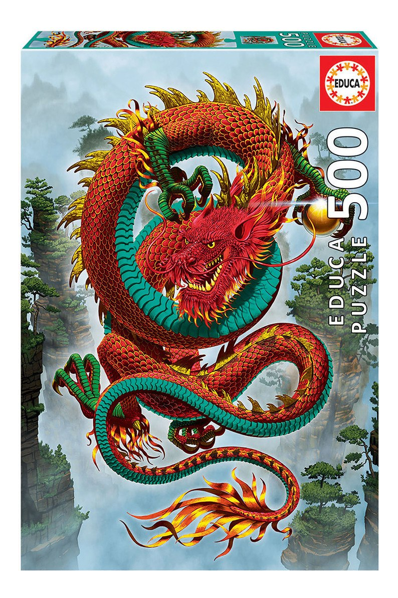 Puzzle Rompecabezas Dragon Buena Fortuna Educa 500 Piezas Tx