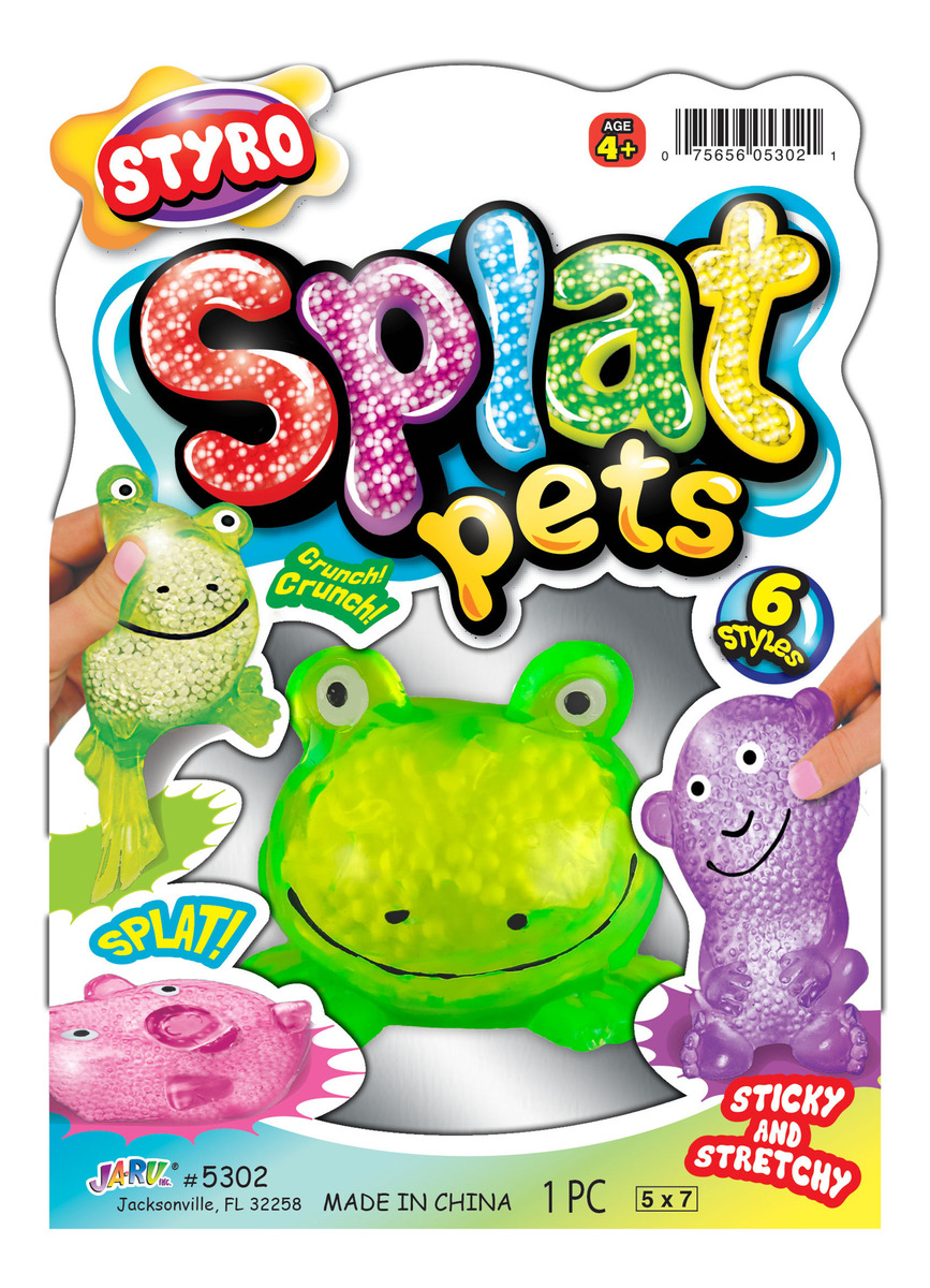 Juguete Amanza Loco Apretable Splat Pet Styro Animales Ja Ru