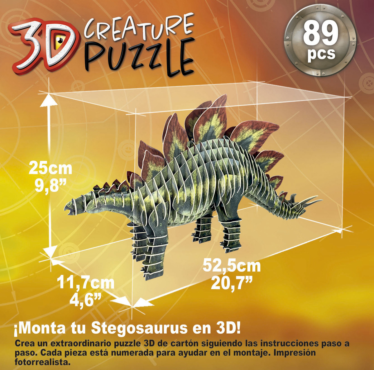 Puzzle Rompecabezas 3d Stegosaurus 89 Piezas Educa Trex