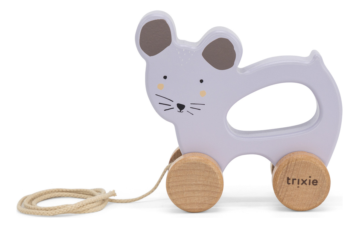 Juguete Arrastre Andador Madera Animales Trixie Infantil Tx