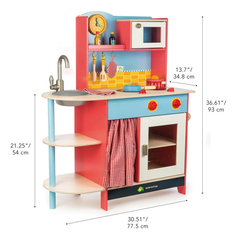 Gran Cocina Tender Leaf Divertida Juguetes Madera Niño Tx