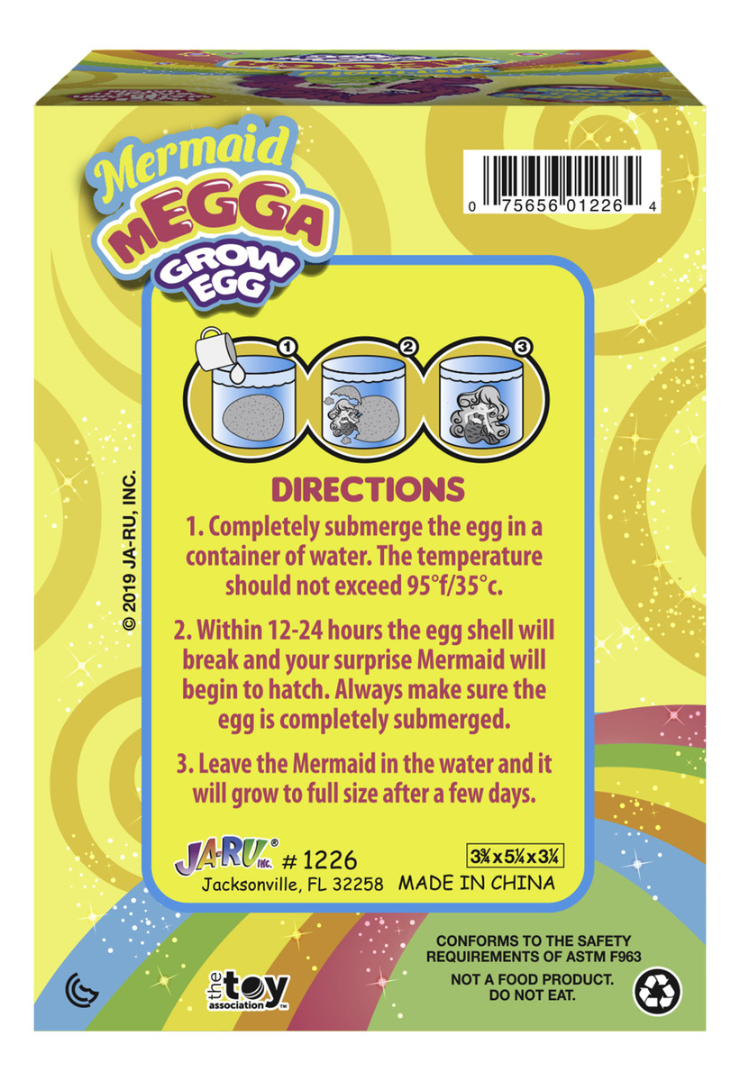 Huevo Sopresa Sirena Juguete Mermaid Megga Grow Egg Ja Ru Tx