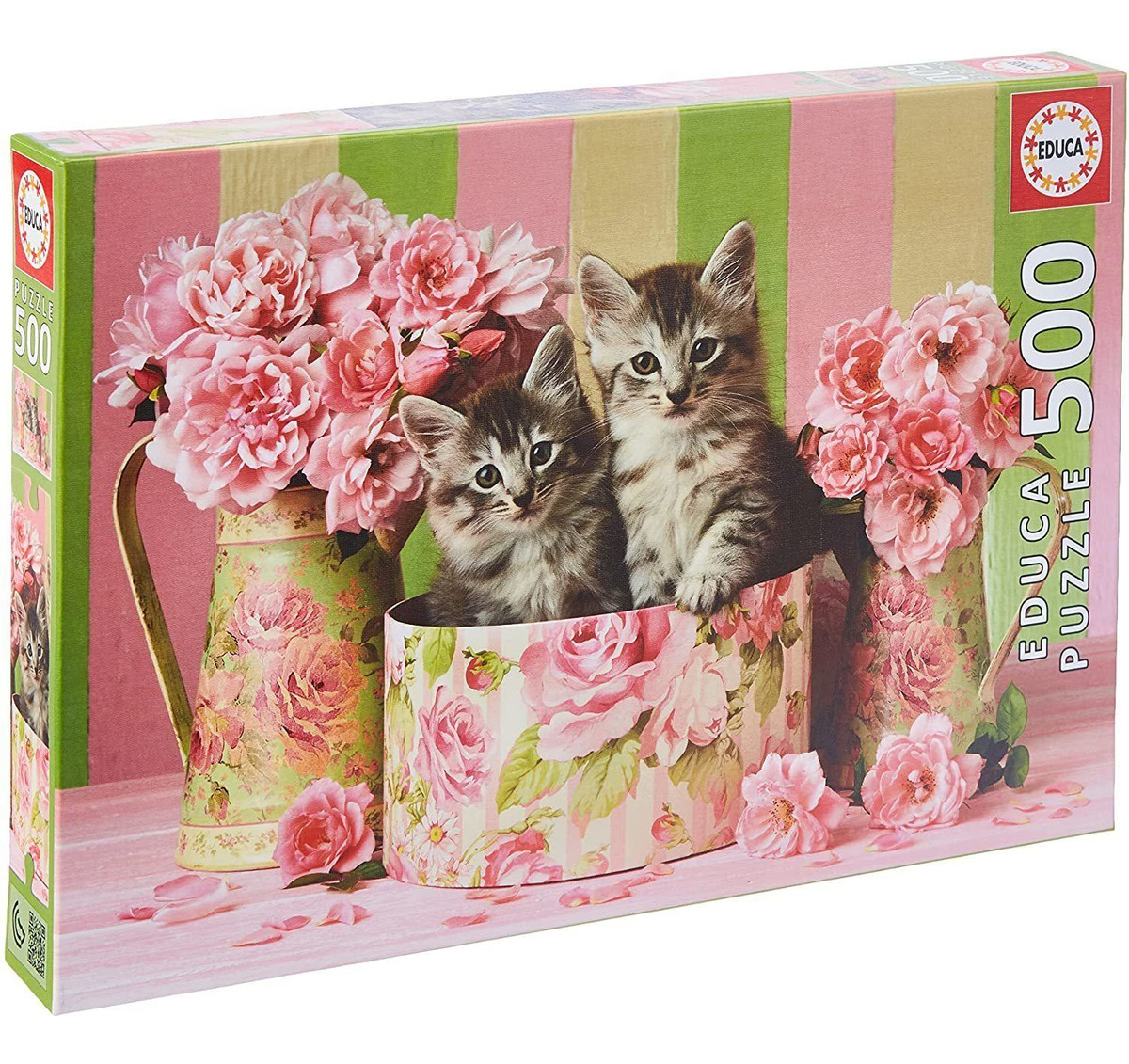 Puzzle Rompecabeza Gatitos Con Rosas Educa 500 Piezas Trex