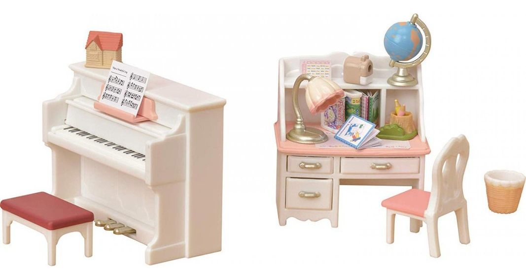 Sylvanian Families Set Piano Y Escritorio Juguete Niños Tx