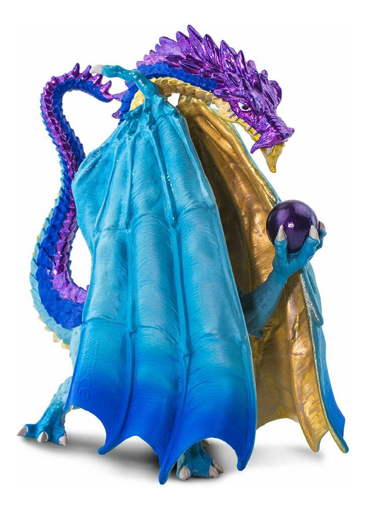Figura Safari Dragon Mago Hechicero Juguete Mitologico Trex