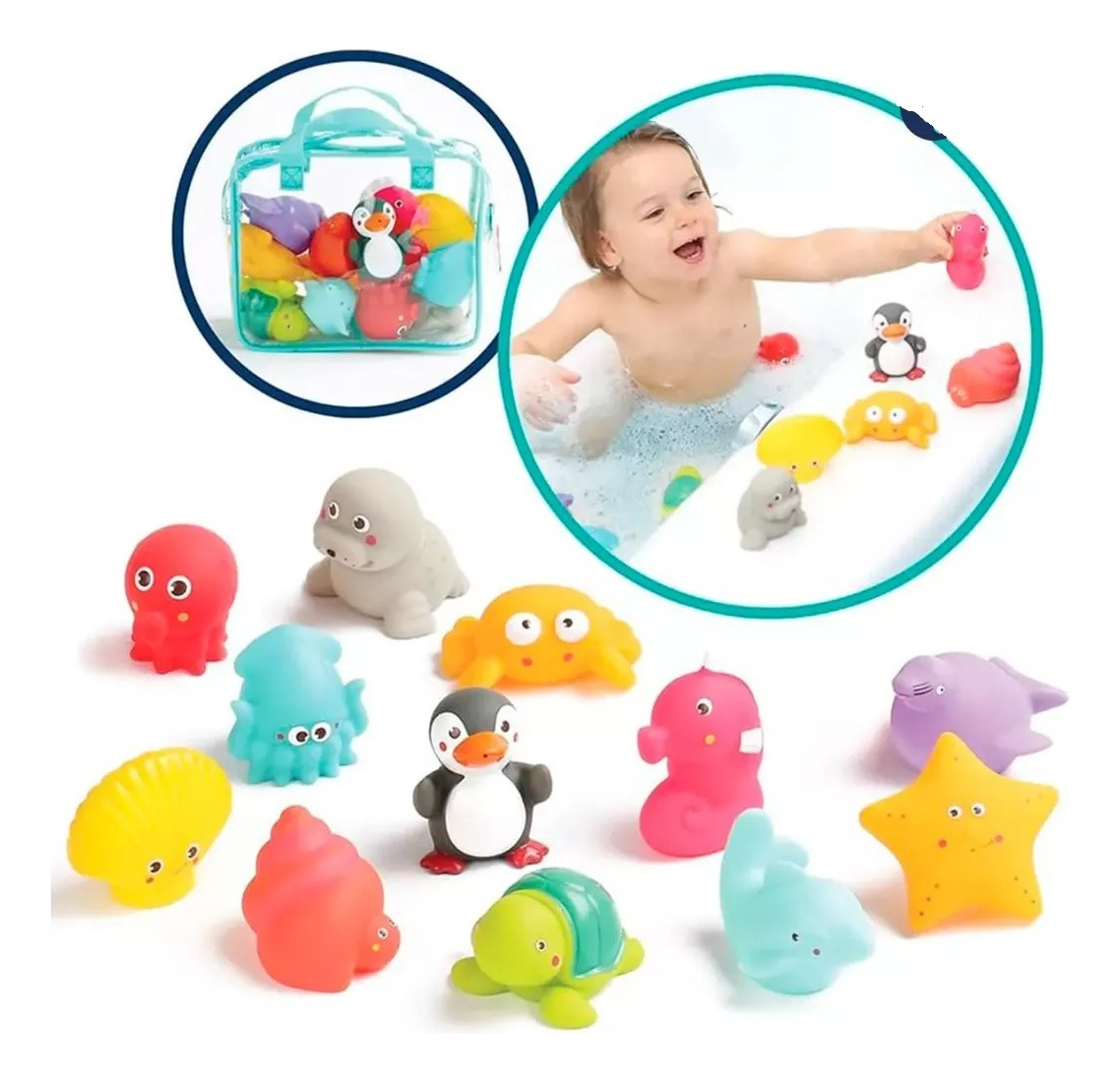 Animales De Goma Para Baño Ludi Aspergeurs Mer X12 Pcs +10