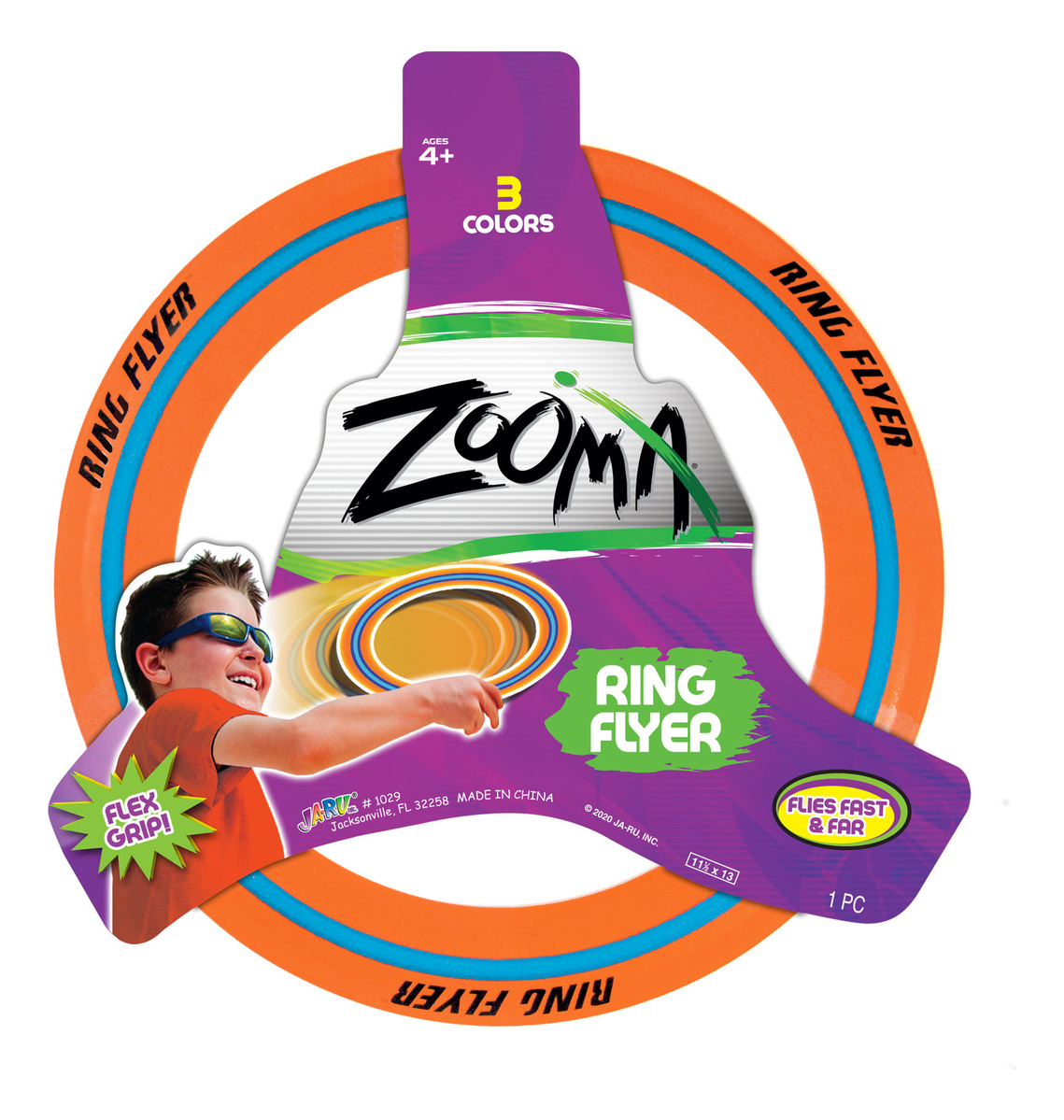 Juguete Aro Simil Platillo Volador Frisbee Flexible Ja Ru Tx