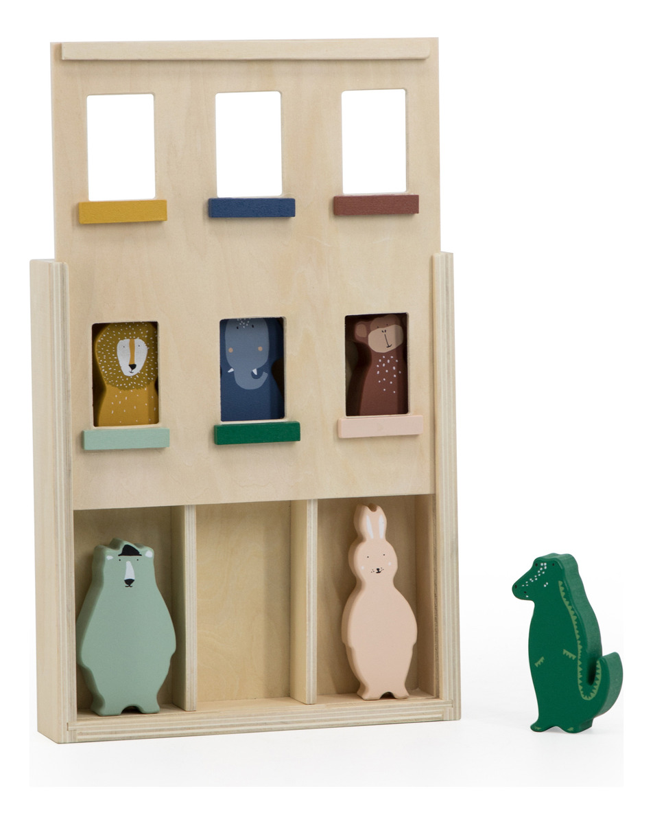 Juego Casa Madera Apartamentos Animales Trixie Infantil Trex