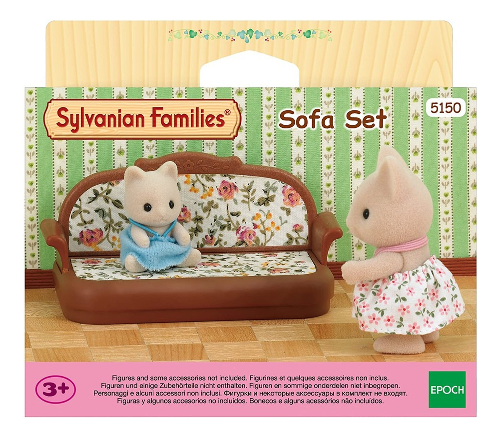 Sylvanian Families Set Sofa Para Living Juguete Niños Trex