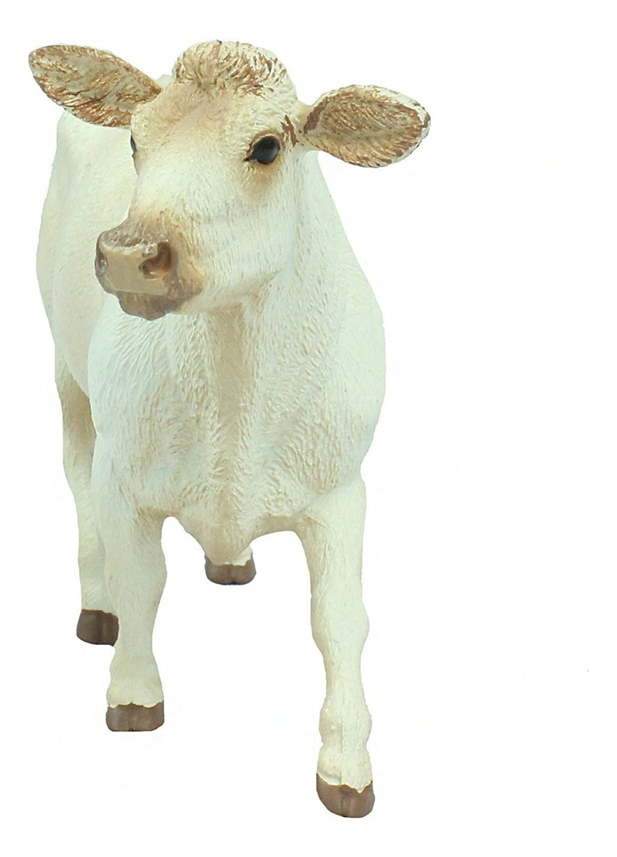 Figura Safari Juguete Vaca Charolais Granja Coleccionable Tx