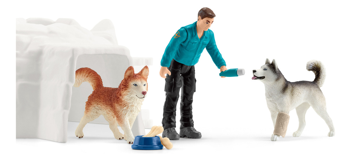 Expedición Antártica Schleich Wild Life Trineo Perros Trex