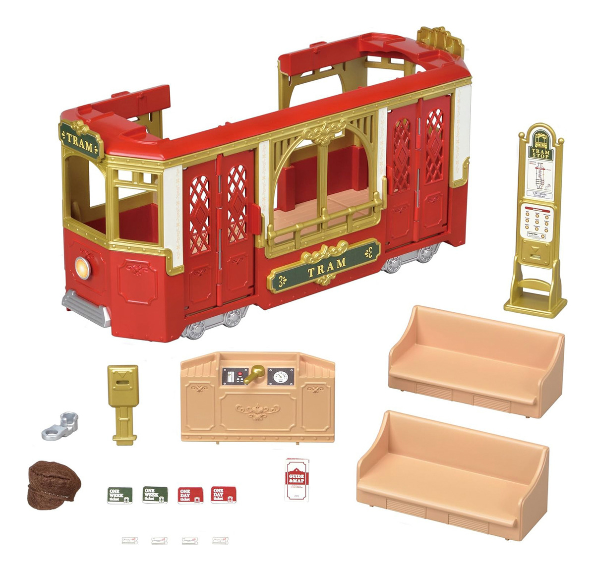 Sylvanian Families Set Paseo En Tren 19 Piezas Juego Trex