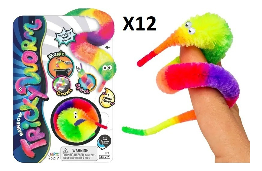 Pack X12 Gusano Mágico Trucos Para Sorpresita Piñata Cumple