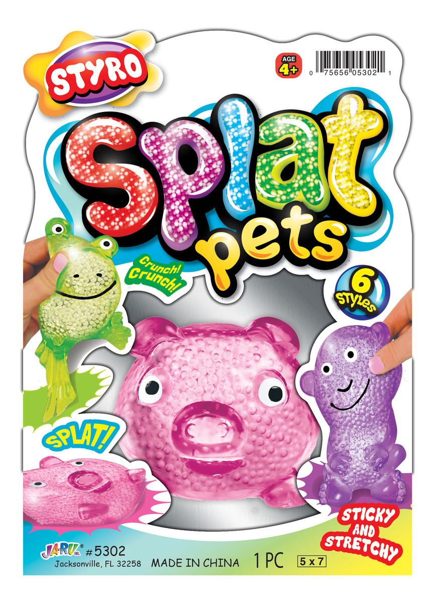 Juguete Amanza Loco Apretable Splat Pet Styro Animales Ja Ru