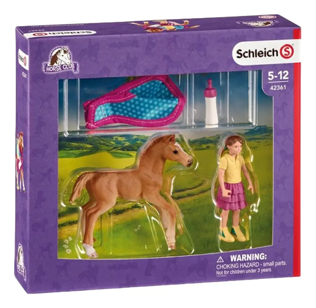 Figura Juegos Potro Con Manta + Niña Schleich 42361 Trex