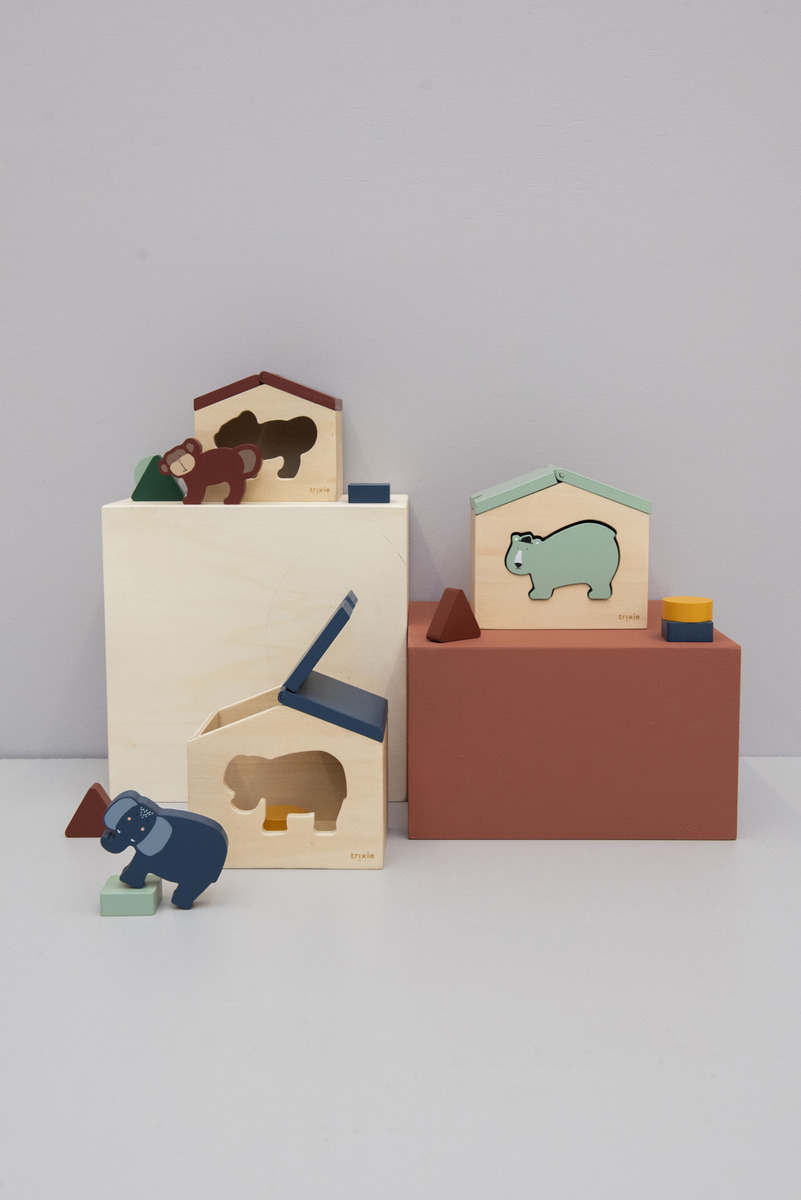 Juego Encastre Formas Casa De Aimales Trixie Infantil Trex