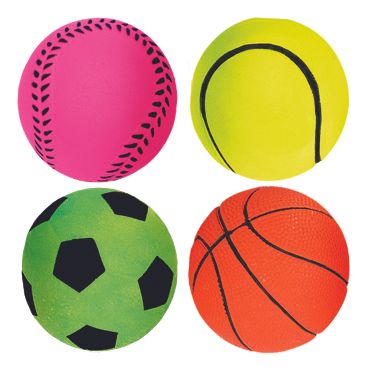 Pelota Juguete Perro Gato Infantil Semidura Fluo Ja Ru Trex