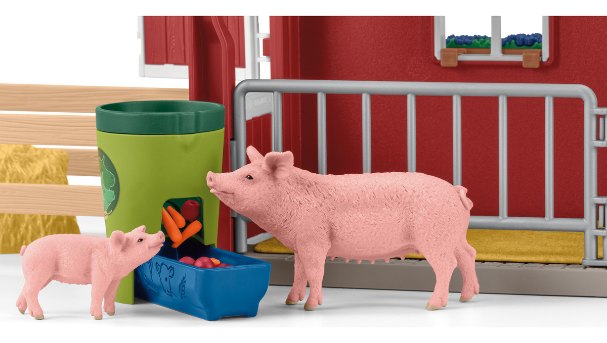 Granero Animales Granja + Accesorios Farm World Schleich Tx