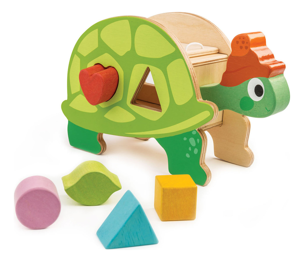 Juego Tortuga Tender Leaf Toy Didáctico Madera 6 Pcs Encastr
