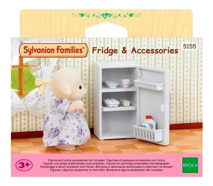 Sylvanian Families Set Heladera Con Accesorios Juguete Niños