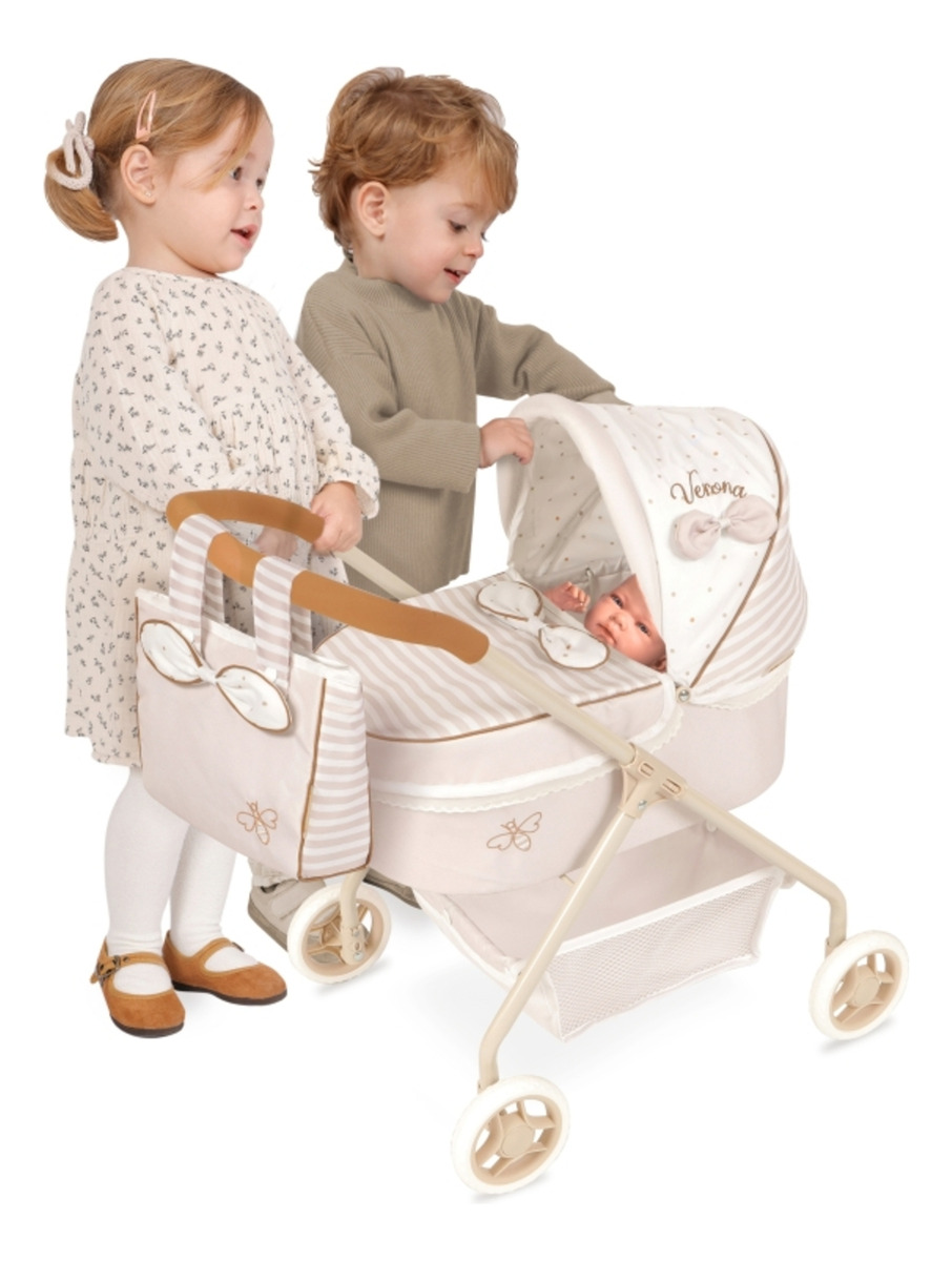 Carro Muñecas Verona + Bolso De Cuevas Reborn Muñecas Trex