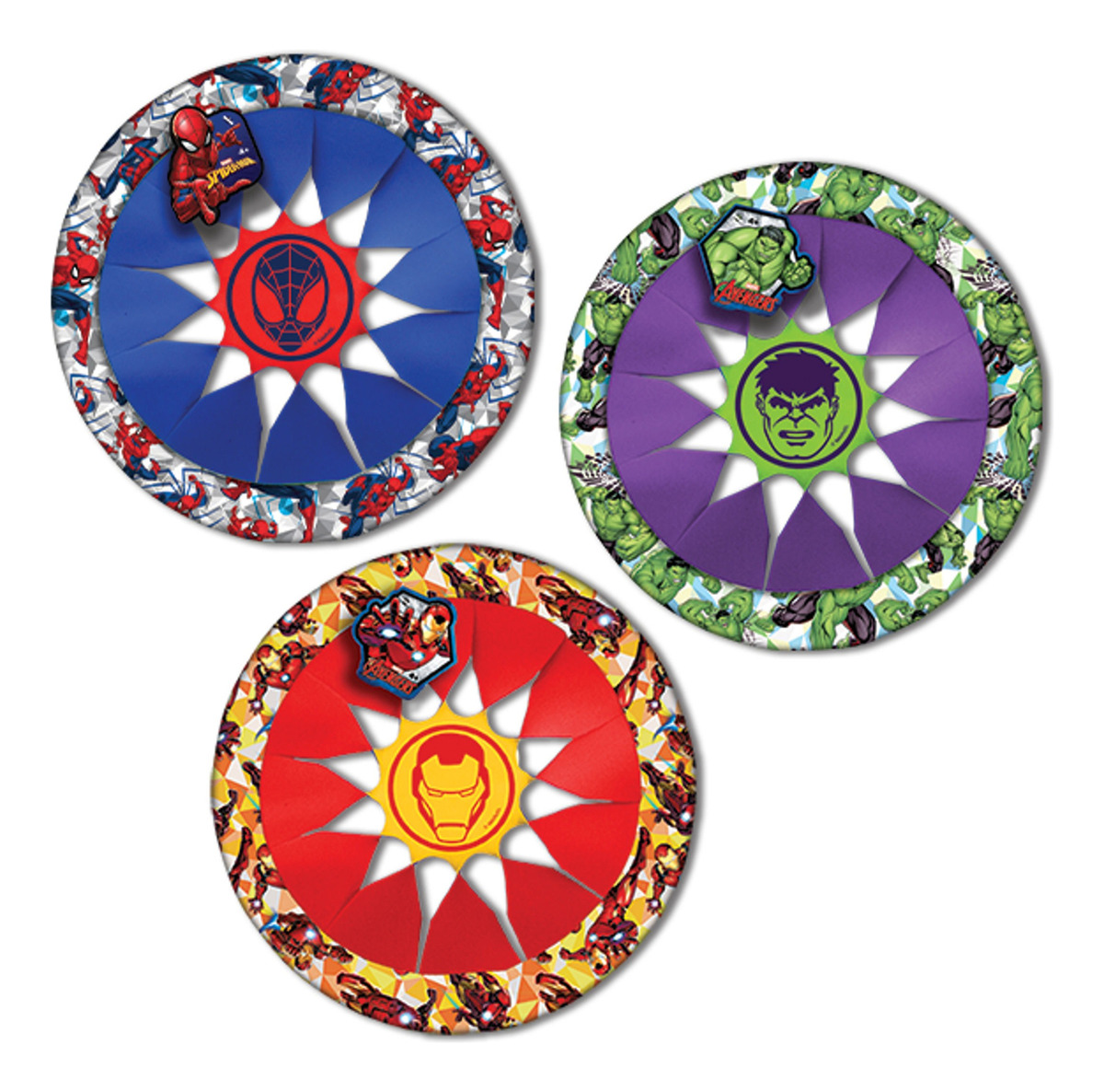 Frisbee Platillo Marvel Ja-ru Juego Iron Man Hulk Spider Man