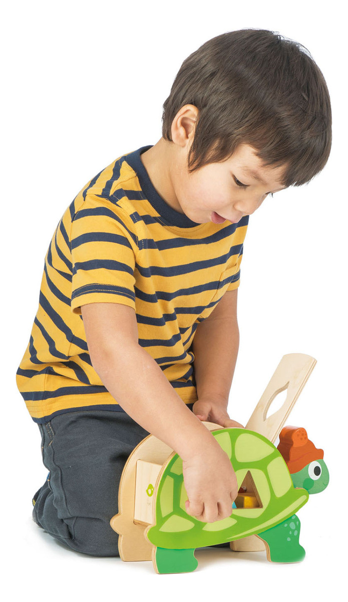 Juego Tortuga Tender Leaf Toy Didáctico Madera 6 Pcs Encastr