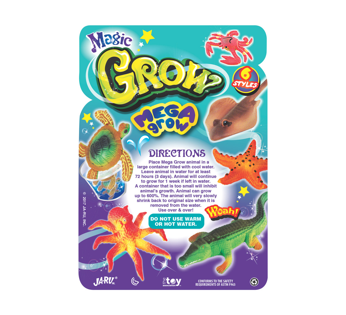 Animales Magicos Grow Crecen En Agua 600% Ja-ru Calidad Trex