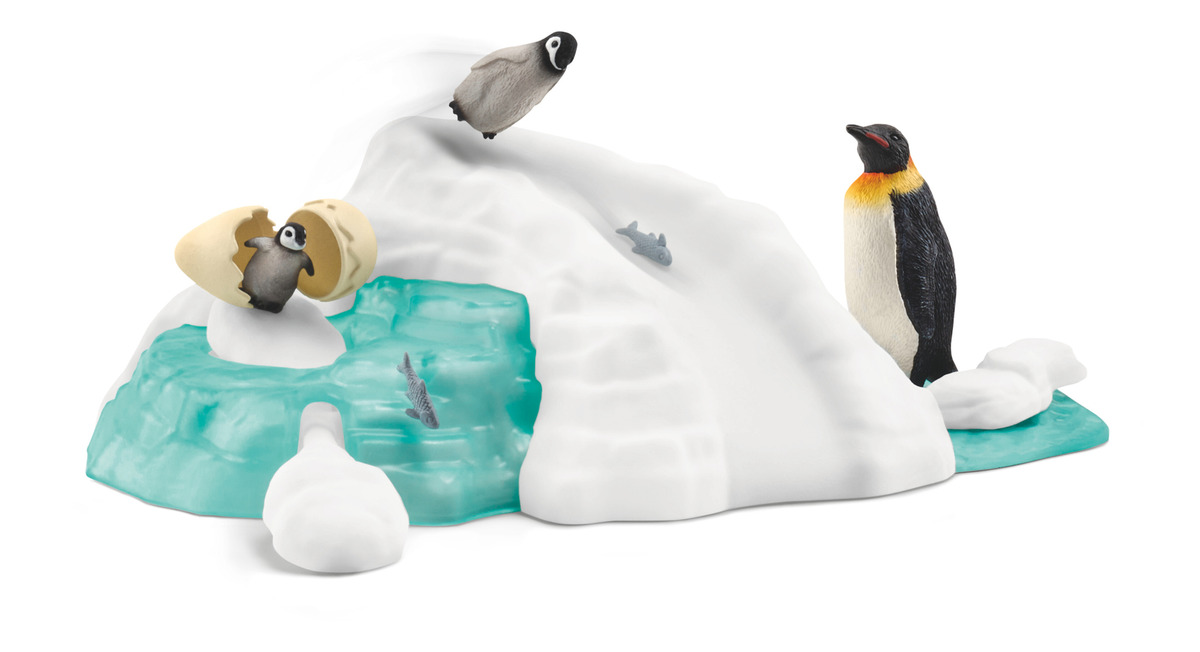 Set Figuras Familia Pingüinos Selva Animal Schleich Tx