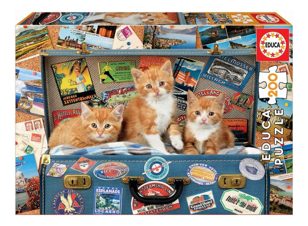 Puzzle 200 Piezas Gatitos Viajeros Rompecabezas Educa Trex