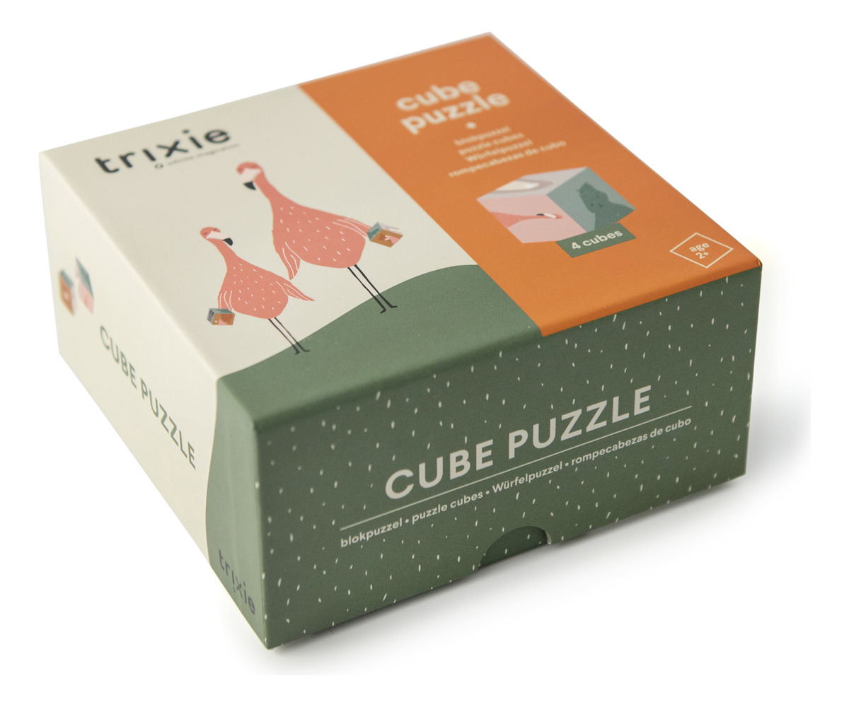 Cube Puzzle Infantil Animalitos Madera Trixie Trex