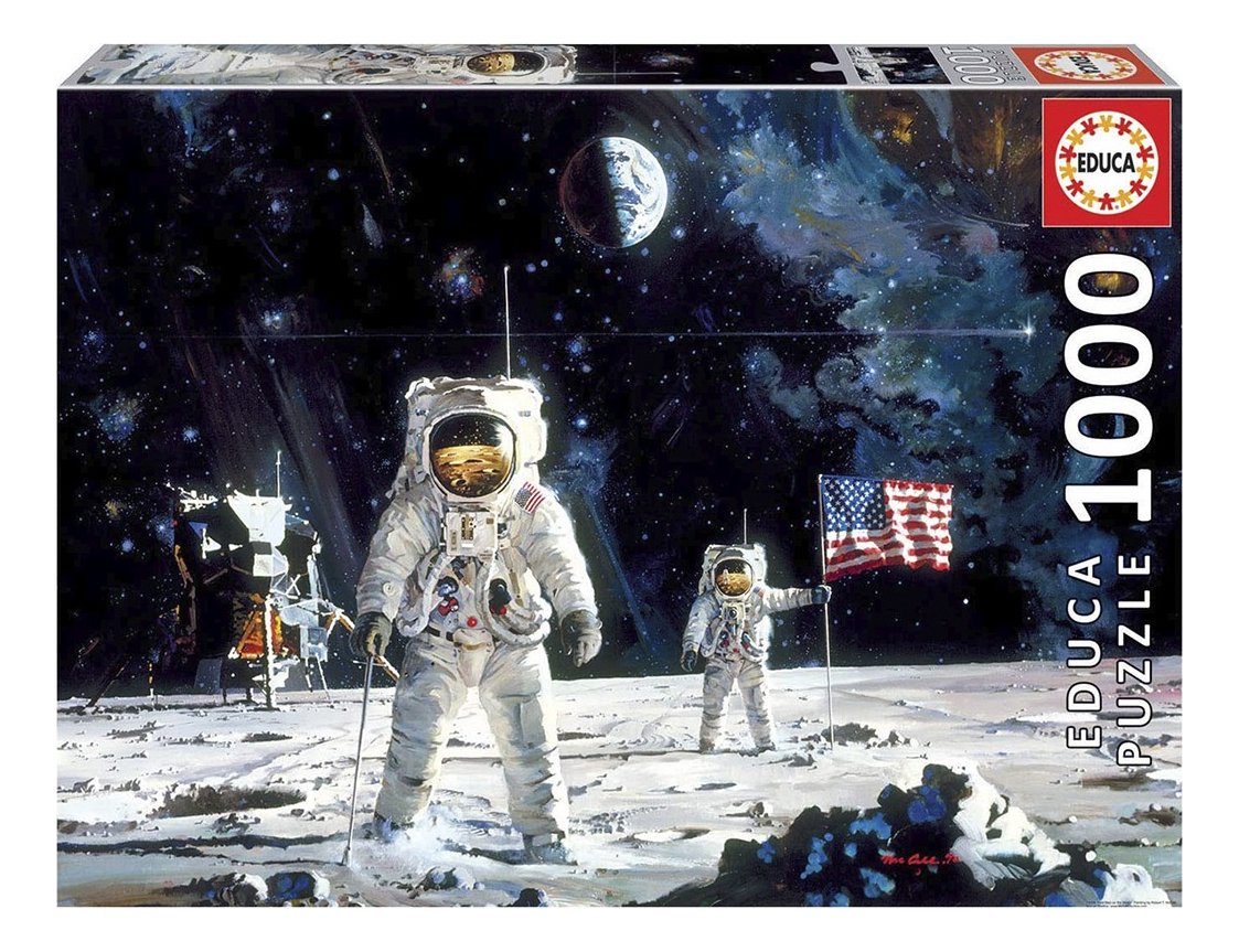Puzzle Rompecabeza Educa Primer Hombre En Luna 1000 Piezas