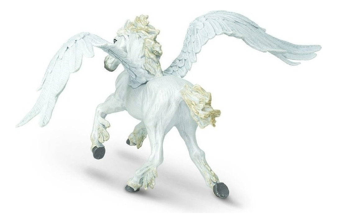 Figura Safari Animal Caballo Blanco Pegaso Heroe Caballito