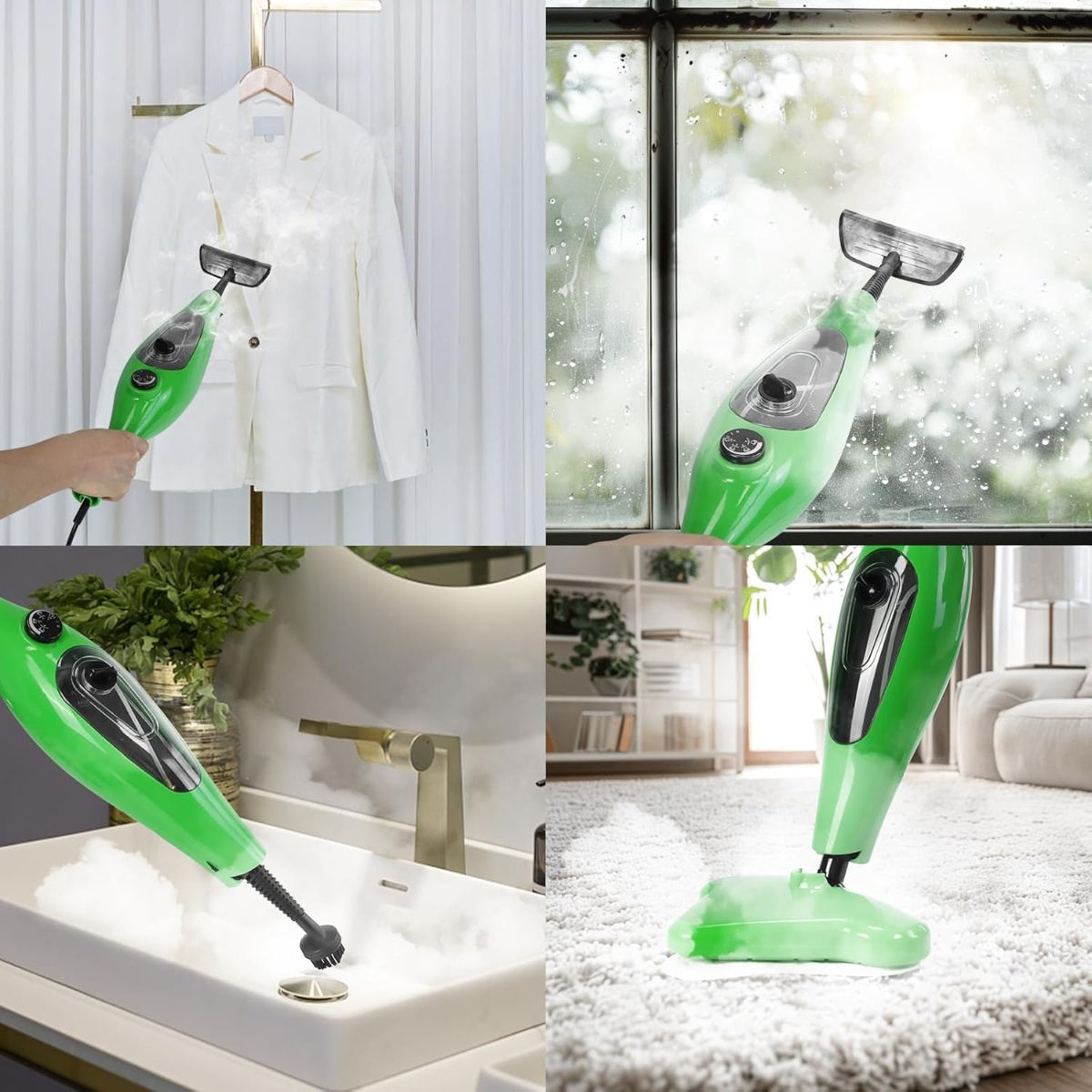 Mopa Limpiador A Vapor Goldtech 12 En 1 1300w 450ml Mopa Tx