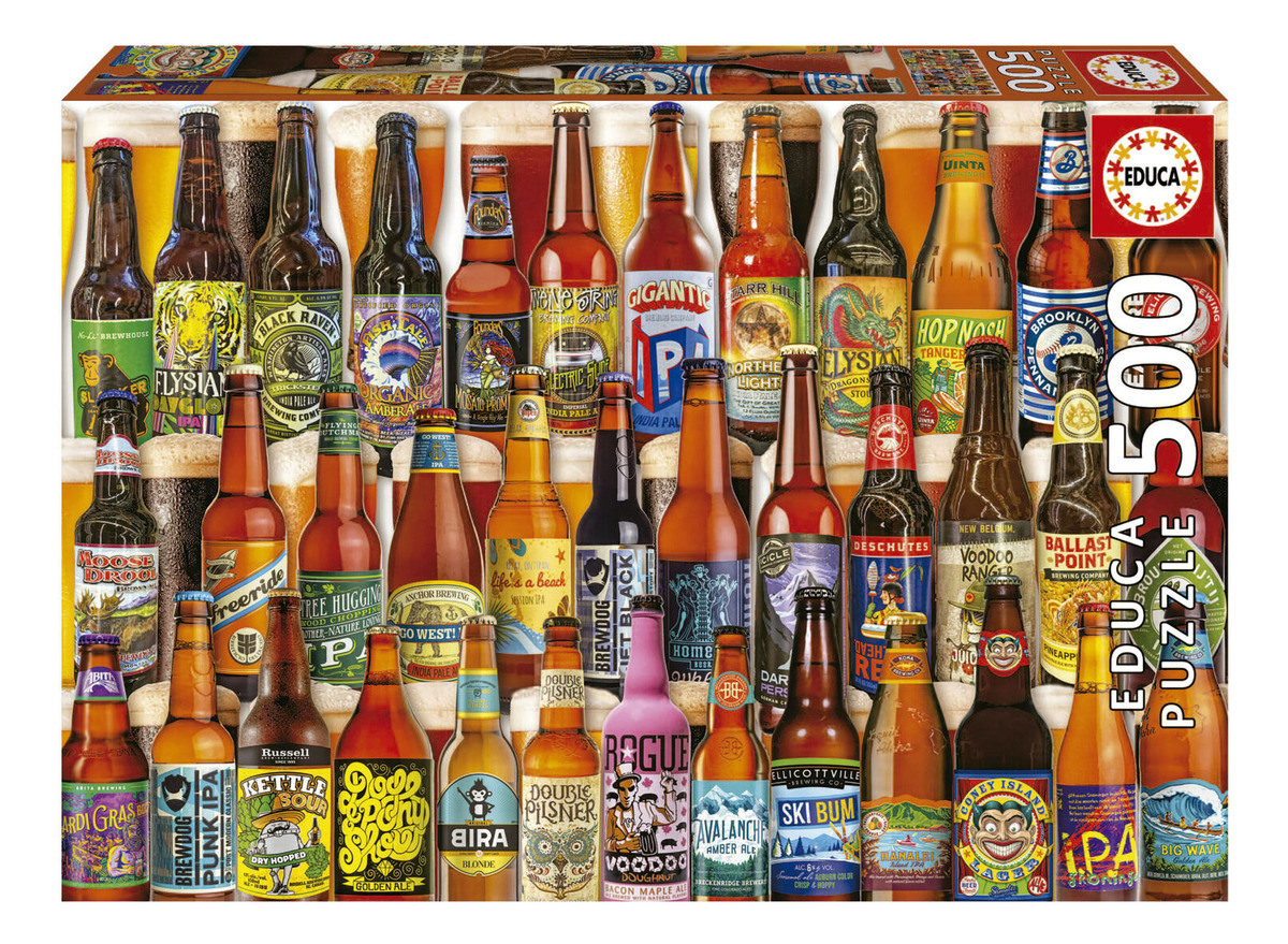 Puzzle Rompecabeza 500 Piezas Cervezas Artesanales Educa Tx