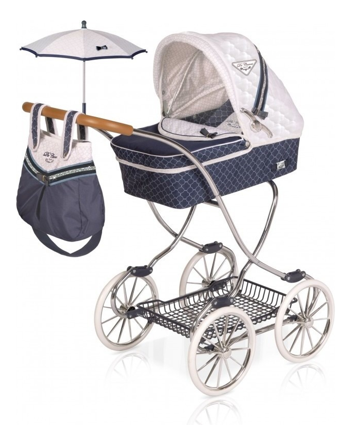 De Cuevas Coche Classic Bebe Azul Con Sombrilla Bolso Niños