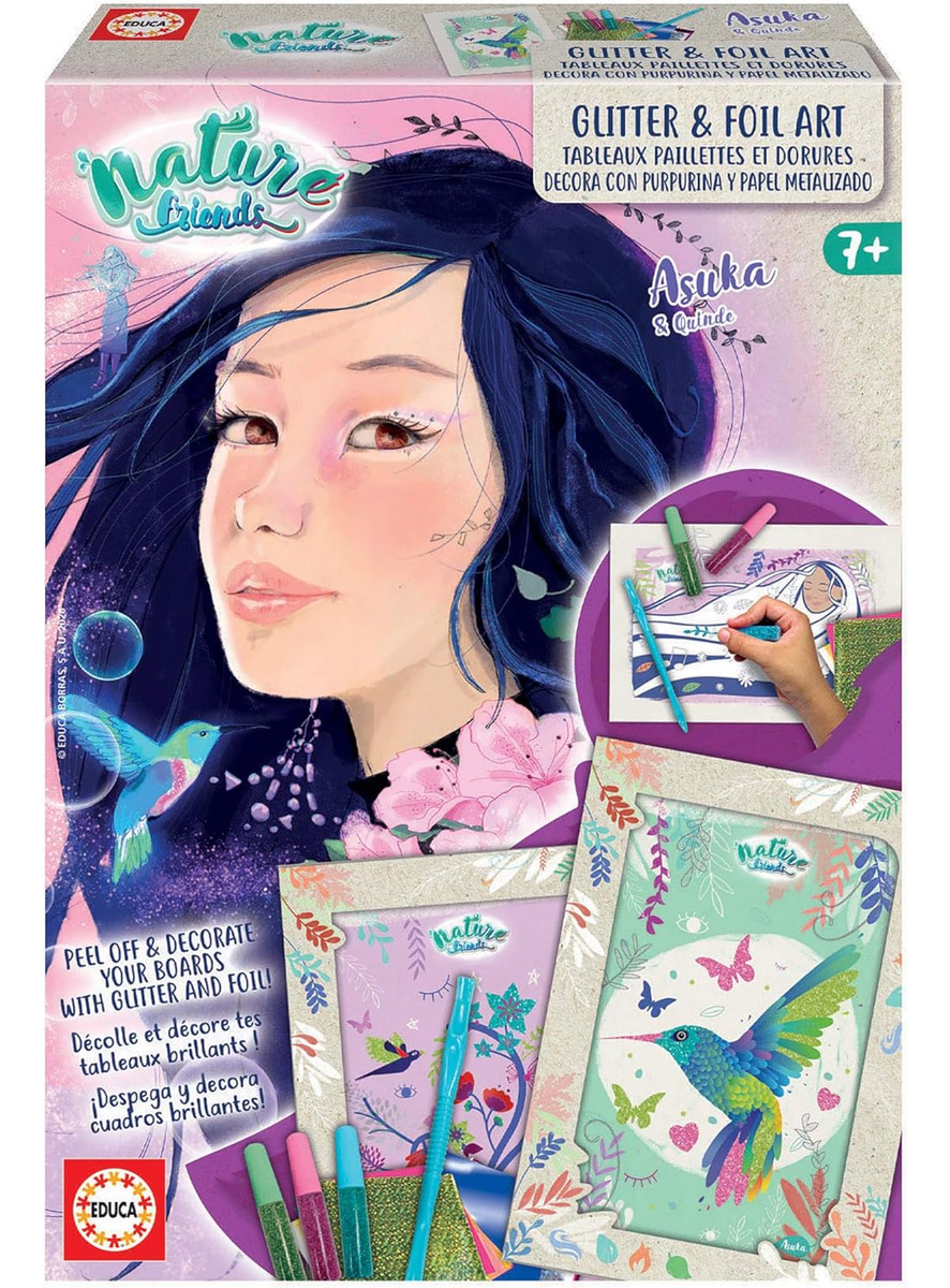 Juego Dibujo Glitter Y Brillantina Nature Friends Educa Trex