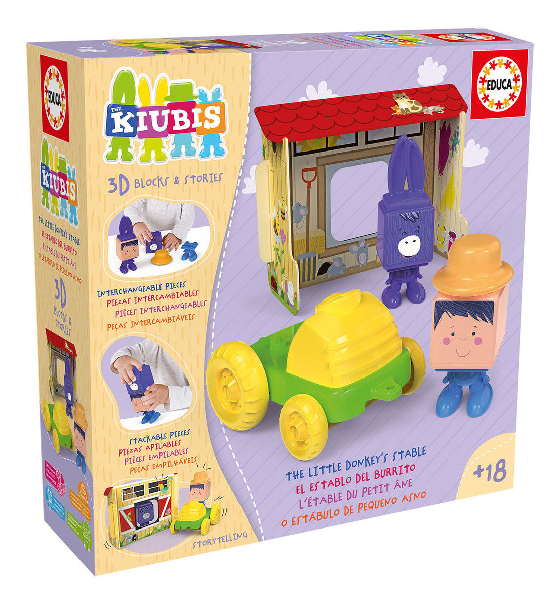 Juego Bebe Kiubis Granja Establo Del Burrito Educa Trex
