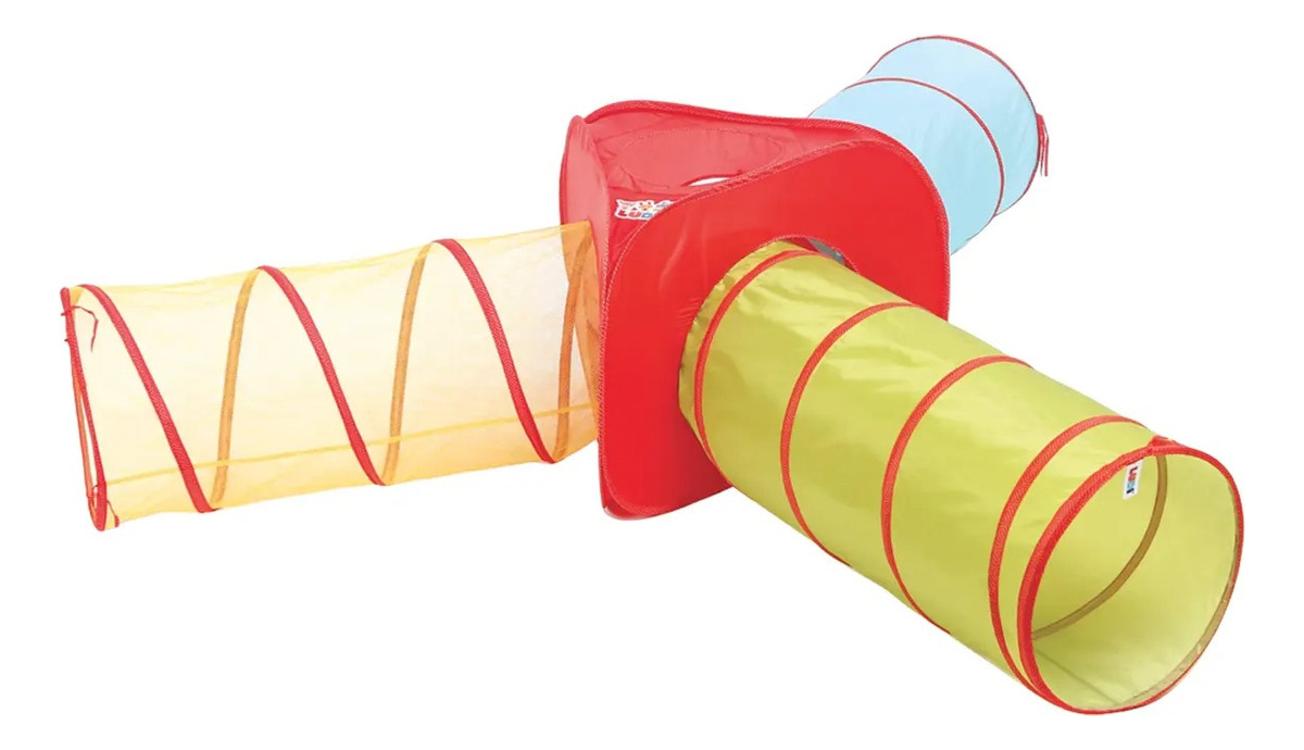 Juego Infantil Multi Tunel Y Cubo Muy Colorido Ludi Trex