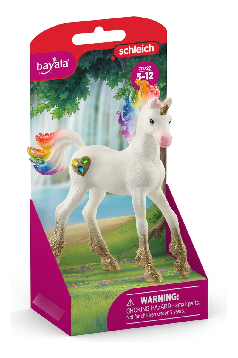 Figura Unicornio Bebe Potro Arcoiris Bayala Schleich Muñeco