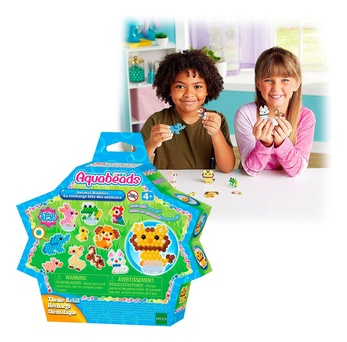 Juego Aquabeads Set Animales 600 Cuentas Manualidad Niños Tx