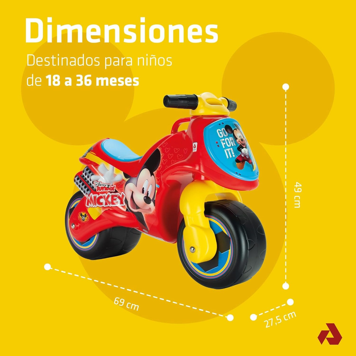 Moto Buggy Corre Pasillos Mickey Mouse Disney Injusa Trex
