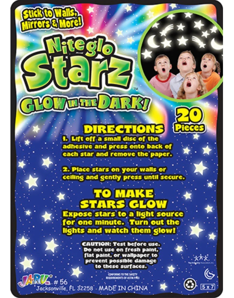 Estrellas Fluor Brillan Oscuridad Deco Cuarto Infantil Jaru