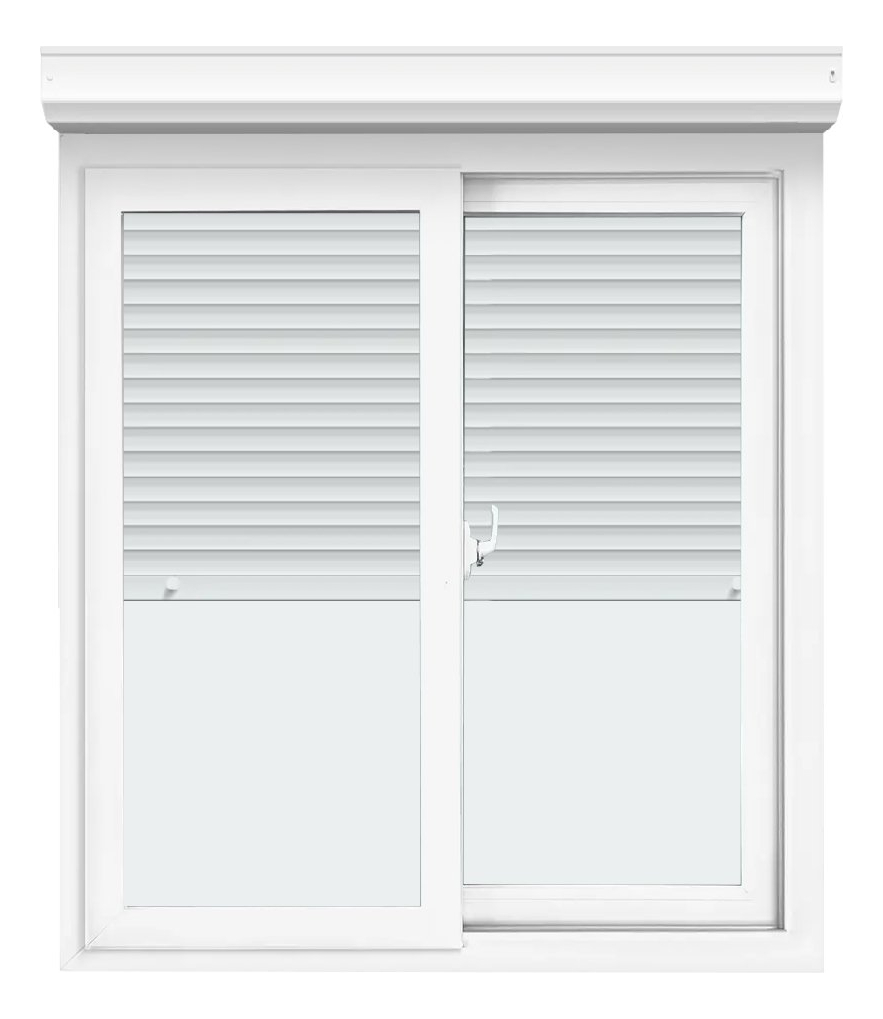 Monoblock Ventana De Pvc Corrediza 134 X 120 Persiana Trex